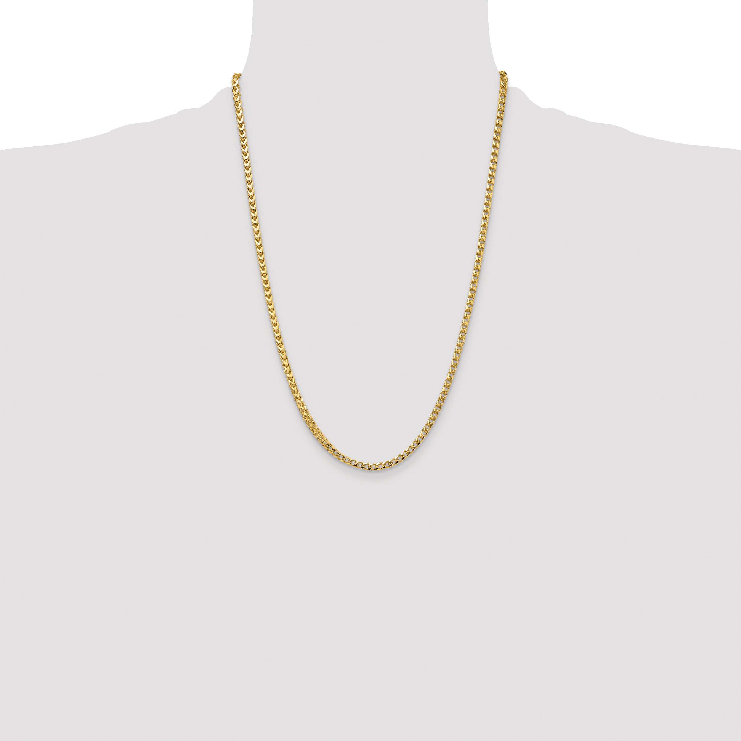14K 18 inch 3.7mm Franco with Fancy Lobster Clasp Chain FRA120