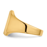 14k 12.5x15.0mm Closed Back Mens Signet Ring RS353