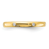 14k Rose Gold 3mm 6-stone 1/10 carat Diamond Band RM5621
