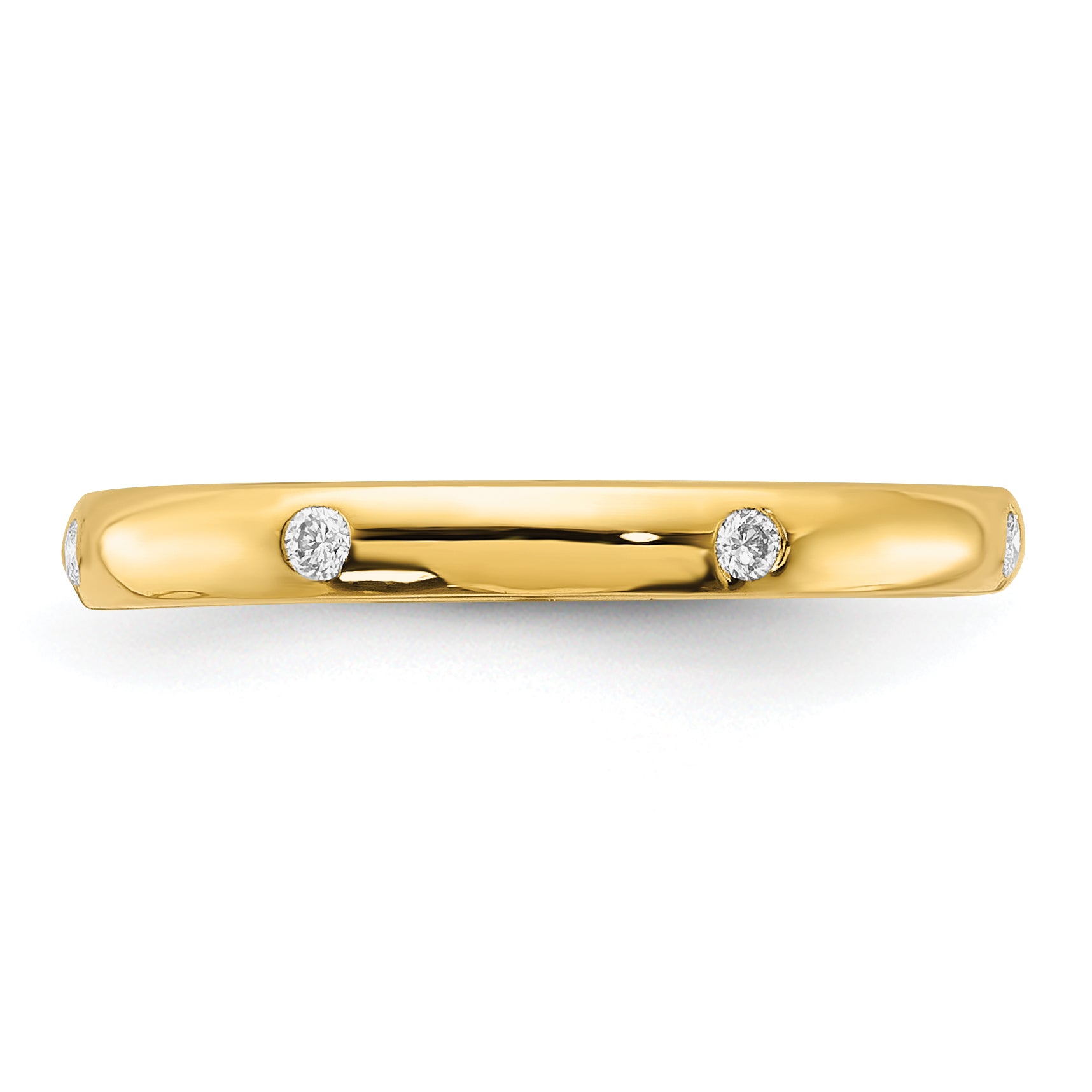 14k Rose Gold 3mm 6-stone 1/10 carat Diamond Band RM5621
