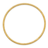 14k Polished Grooved 2.50mm Slip-on Round Bangle Bracelet DB571