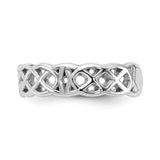 14k White Gold Polished Celtic Knot Toe Ring K5104