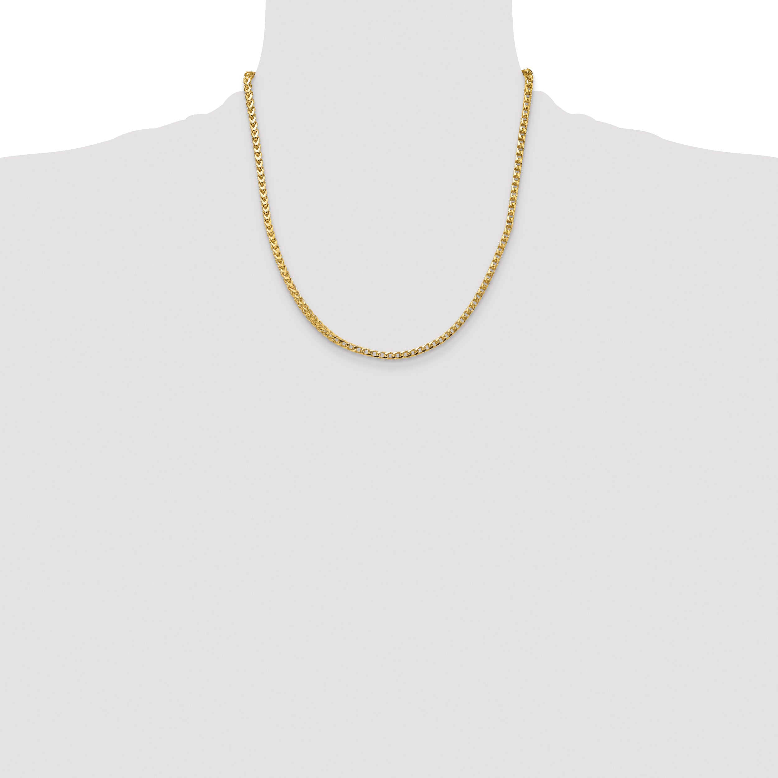 14K 18 inch 3.7mm Franco with Fancy Lobster Clasp Chain FRA120