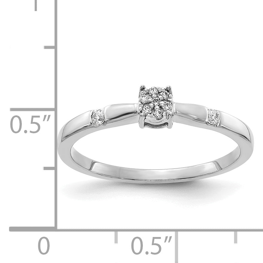 14k Rose Gold 1/15 carat Diamond Cluster Ring RM5641