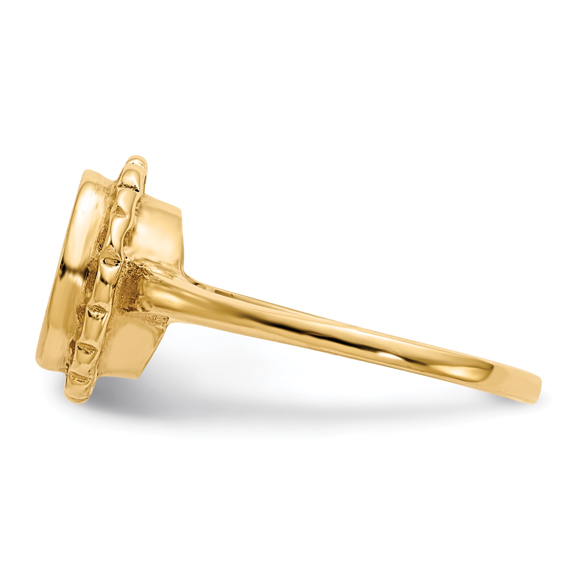 14k 8.5x9.0mm Open Back Signet Ring RS191