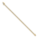 14k Complete 3.92 carat Round AAA Diamond 4-prong 7 inch Tennis Bracelet X602AAA