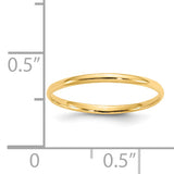 14k Madi K Polished 1mm Half Round Band Size 3 Baby / Childrens Ring GK287
