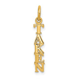 14K Polished TAKEN Vertical Charm C337