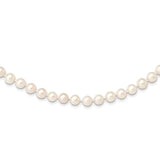 14k 7-8mm White Near-Round Freshwater Cultured Pearl 16 inch Necklace WPN070