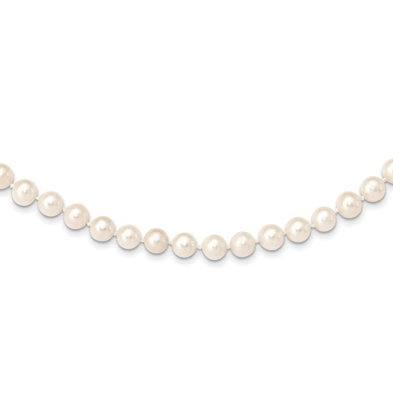 14k 7-8mm White Near-Round Freshwater Cultured Pearl 16 inch Necklace WPN070