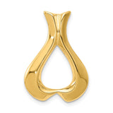 14k Polished Slide Fits up to 2mm Regular/3mm Fancy or Reversible Omega SL578