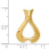 14k Polished Slide Fits up to 2mm Regular/3mm Fancy or Reversible Omega SL578