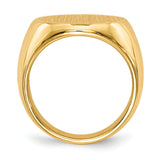 14k 18.0x18.0mm Closed Back Mens Signet Ring RS282