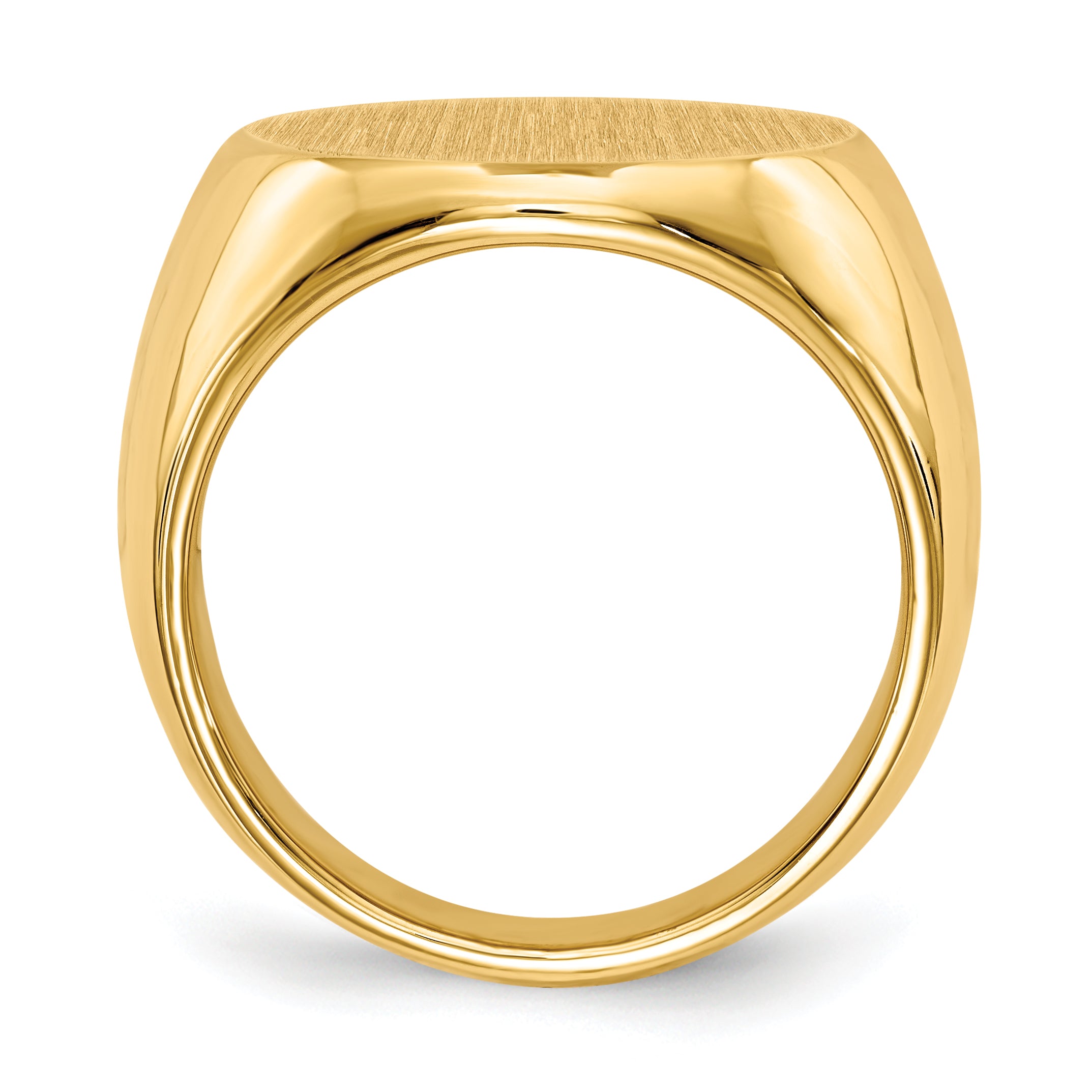 14k 18.0x18.0mm Closed Back Mens Signet Ring RS282