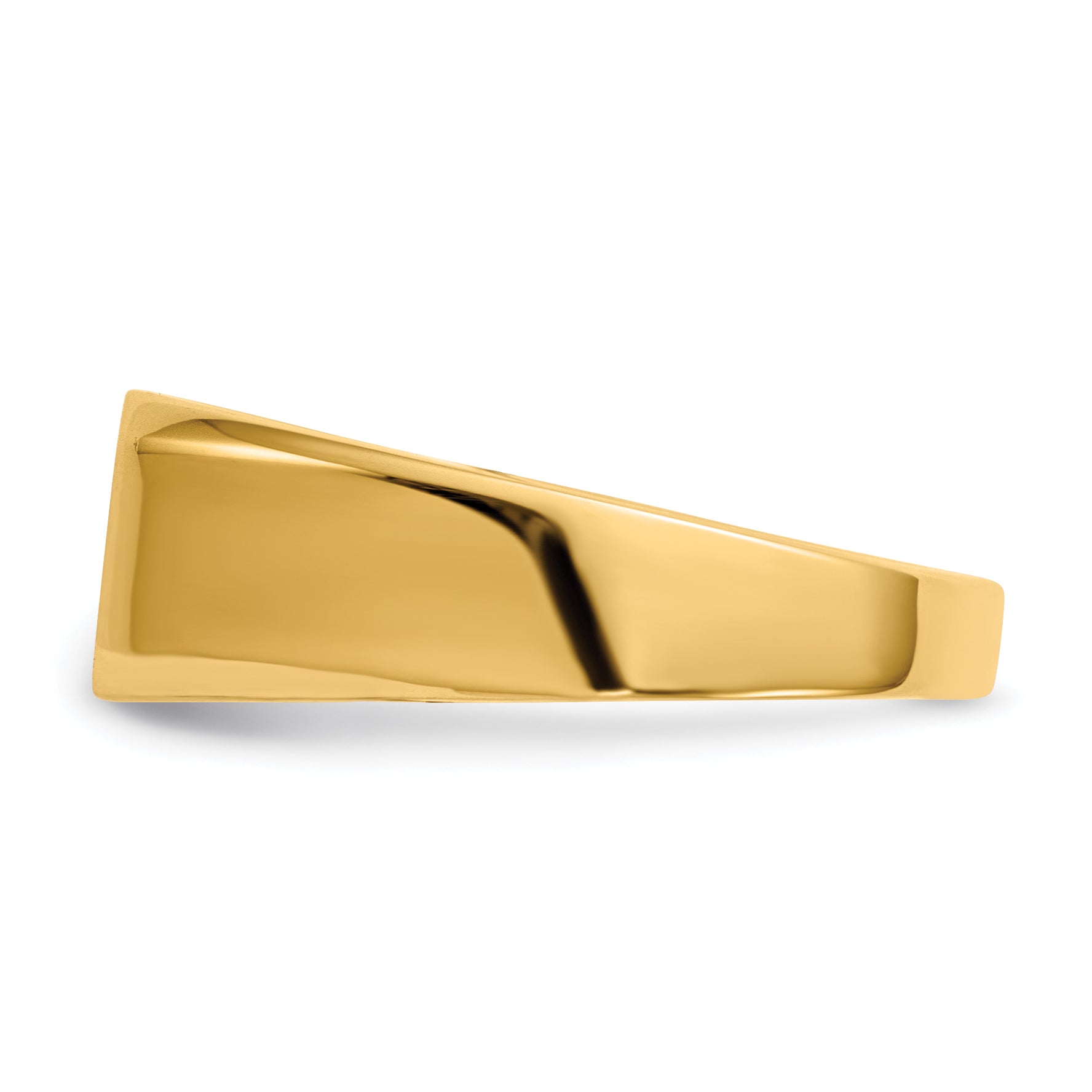 14k 11.5x6.5mm Closed Back Signet Ring RS420