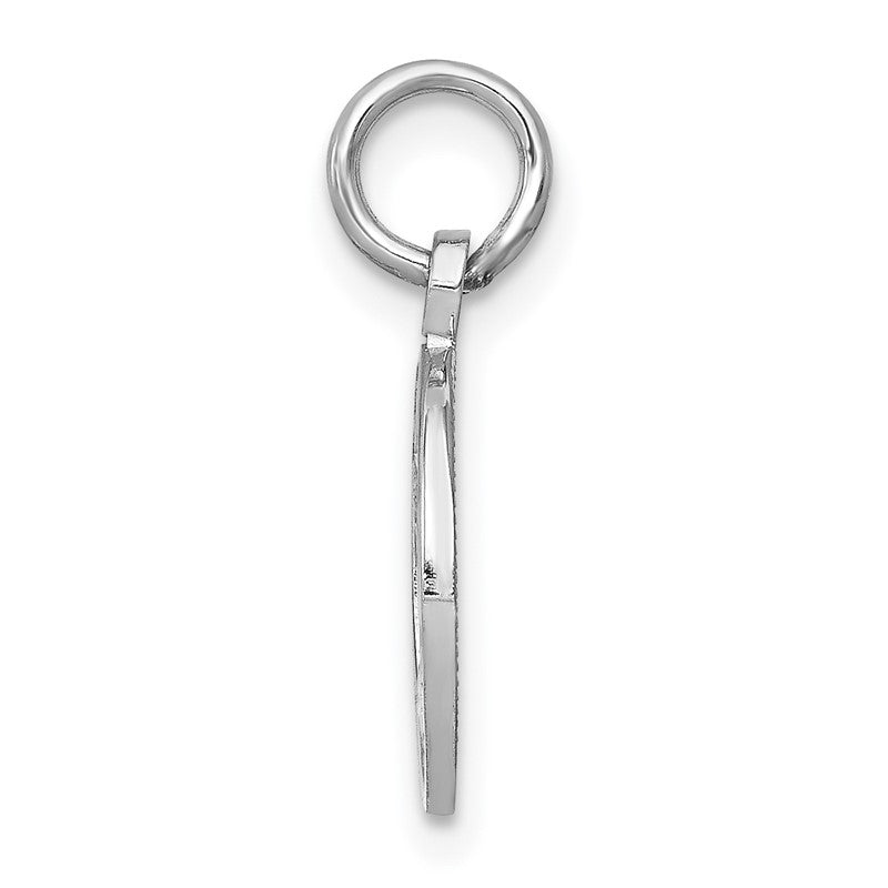 14k White Gold Polished GRADUATION Charm D1134