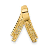 14k Polished Slide Fits up to 6mm Regular/Fancy/Reversible Omega SL60