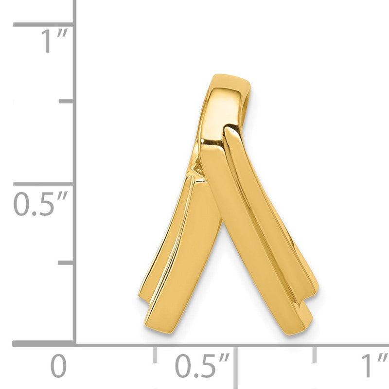14k Polished Slide Fits up to 6mm Regular/Fancy/Reversible Omega SL60