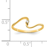 14k AA Diamond Curved Ring Y1716AA