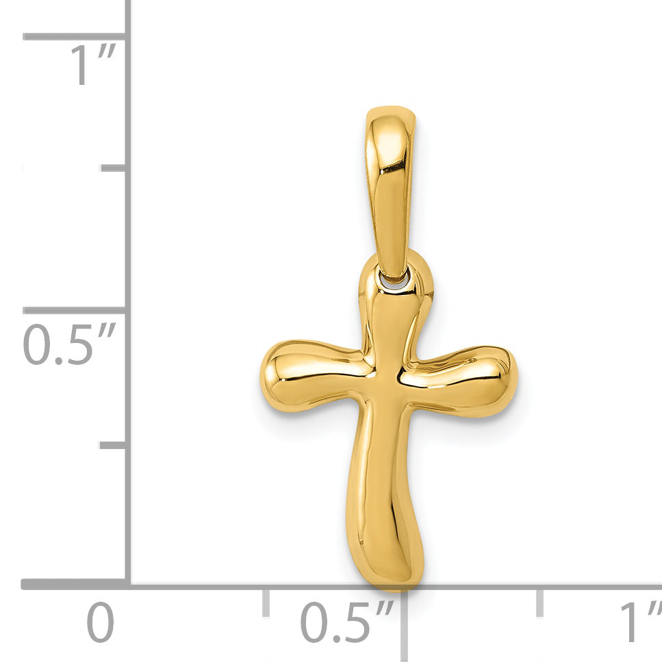 14k Small Freeform Cross K442