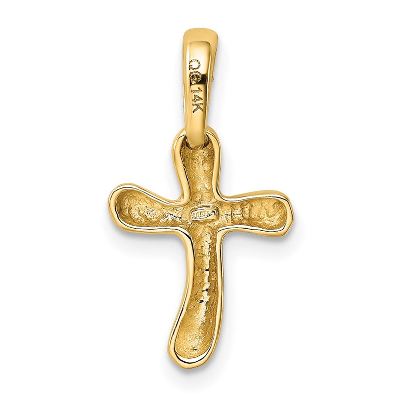 14k Small Freeform Cross K442