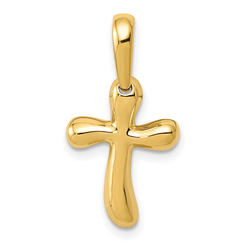 14k Small Freeform Cross K442