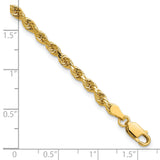 14K 26 inch 3.25mm Diamond-cut Rope with Lobster Clasp Chain 024L