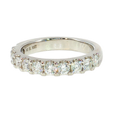 14K White Gold Prong-Set Diamond Wedding Band