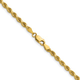 14K 26 inch 3.25mm Diamond-cut Rope with Lobster Clasp Chain 024L
