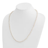 14k 5-6mm White Round Akoya Saltwater Cultured Pearl 16 inch Necklace PL50AA