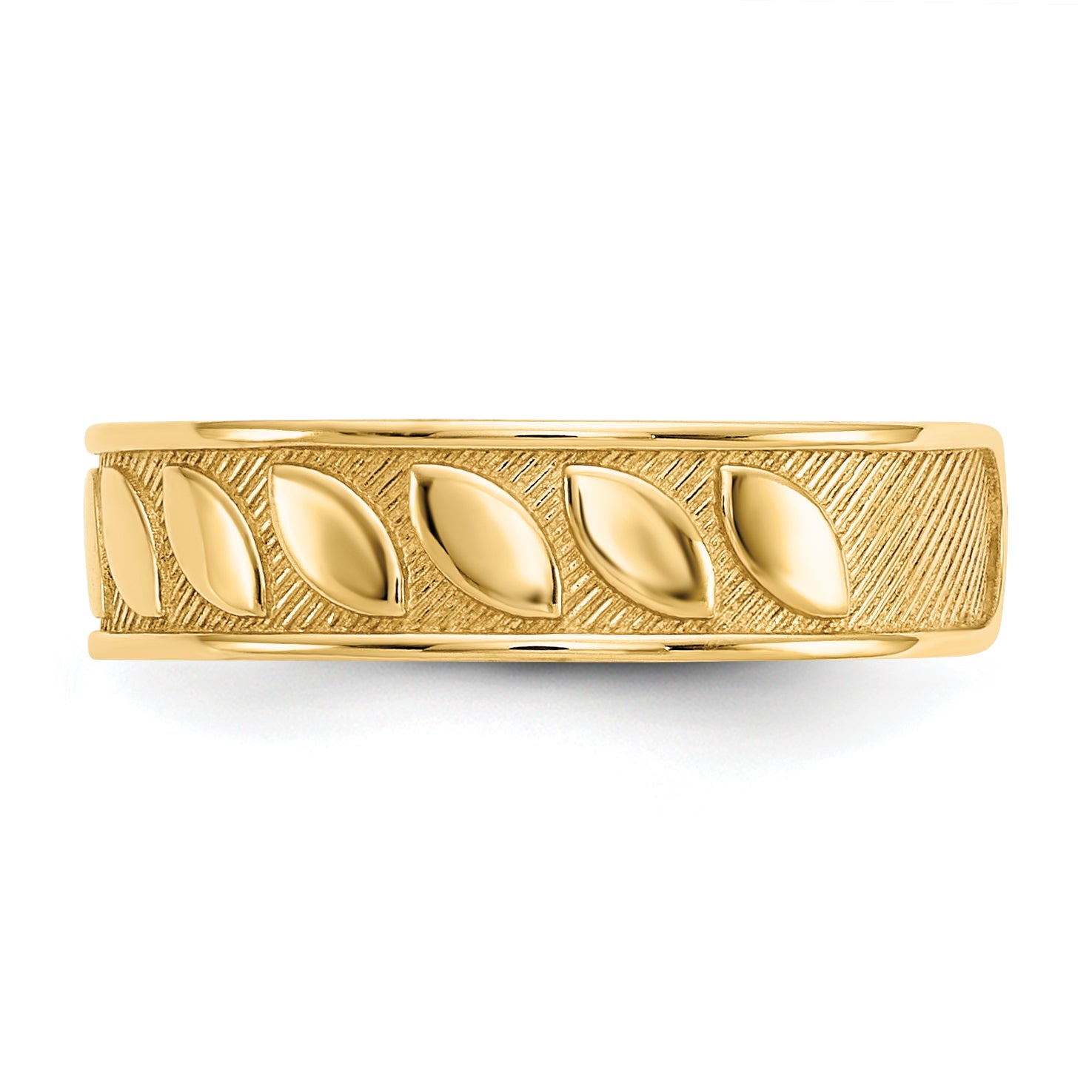 14k 4mm Leaf Design Toe Ring R547