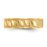14k 4mm Leaf Design Toe Ring R547