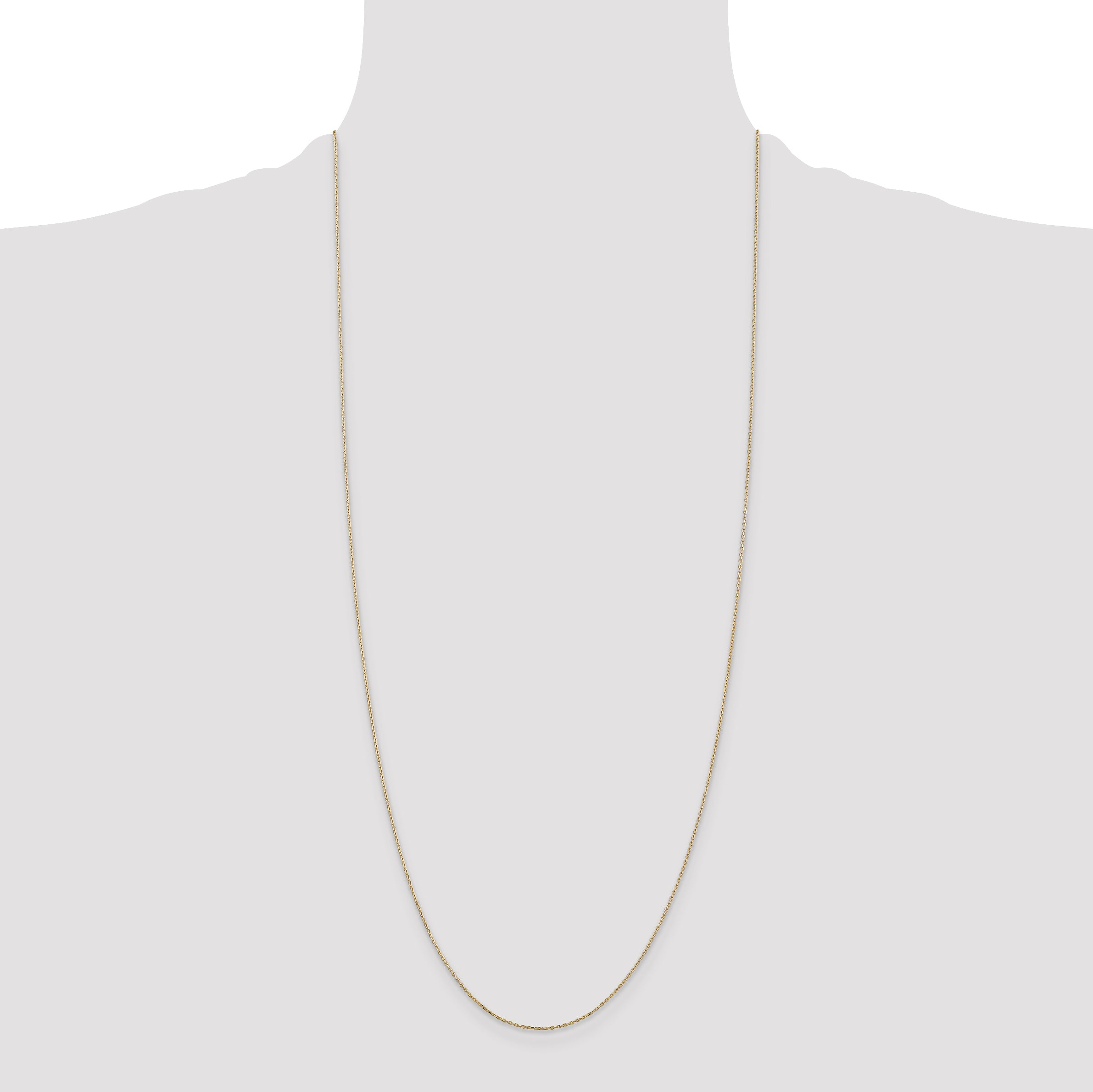 14K 14 inch .8mm Diamond-cut Cable with Lobster Clasp Chain PEN41L