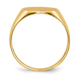 14k 10.5x11.0mm Closed Back Signet Ring RS277