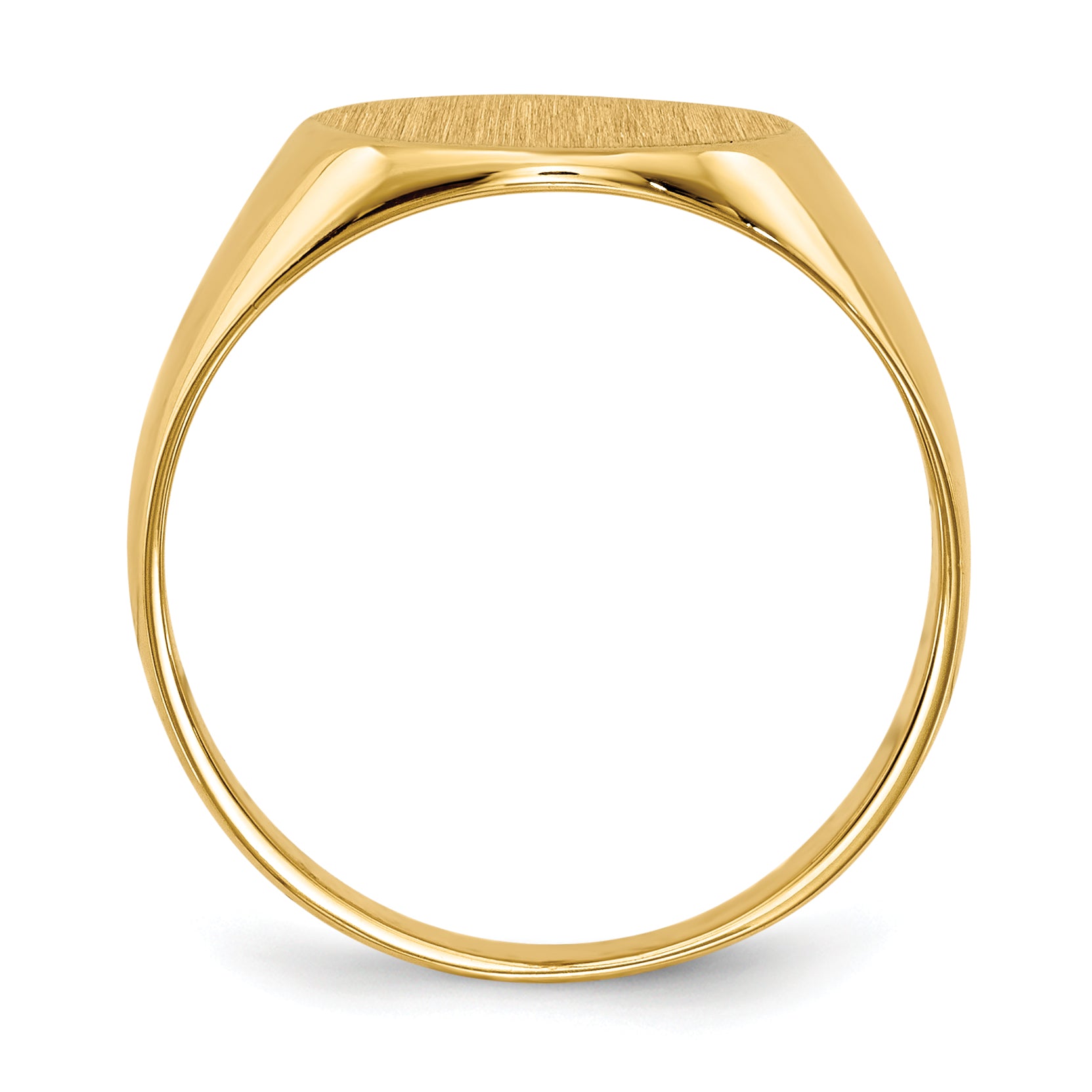 14k 10.5x11.0mm Closed Back Signet Ring RS277