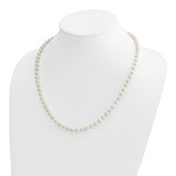 14k 5-6mm White Round Akoya Saltwater Cultured Pearl 16 inch Necklace PL50AA