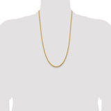 14K 26 inch 4.25mm Diamond-cut Rope with Lobster Clasp Chain 033L