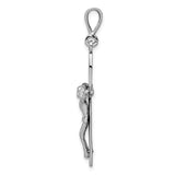 14k White Gold Passion Crucifix Pendant K394