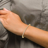 14k Complete 10.2 carat Round AA Diamond 3-prong 7 inch Tennis Bracelet X2844AA