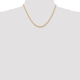 14K 26 Inch 2.75mm Diamond-cut Quadruple Rope Lobster Clasp Chain QTR021