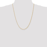 14K 10 inch 1.5mm Diamond-cut Parisian Wheat with Lobster Clasp Anklet PEN276