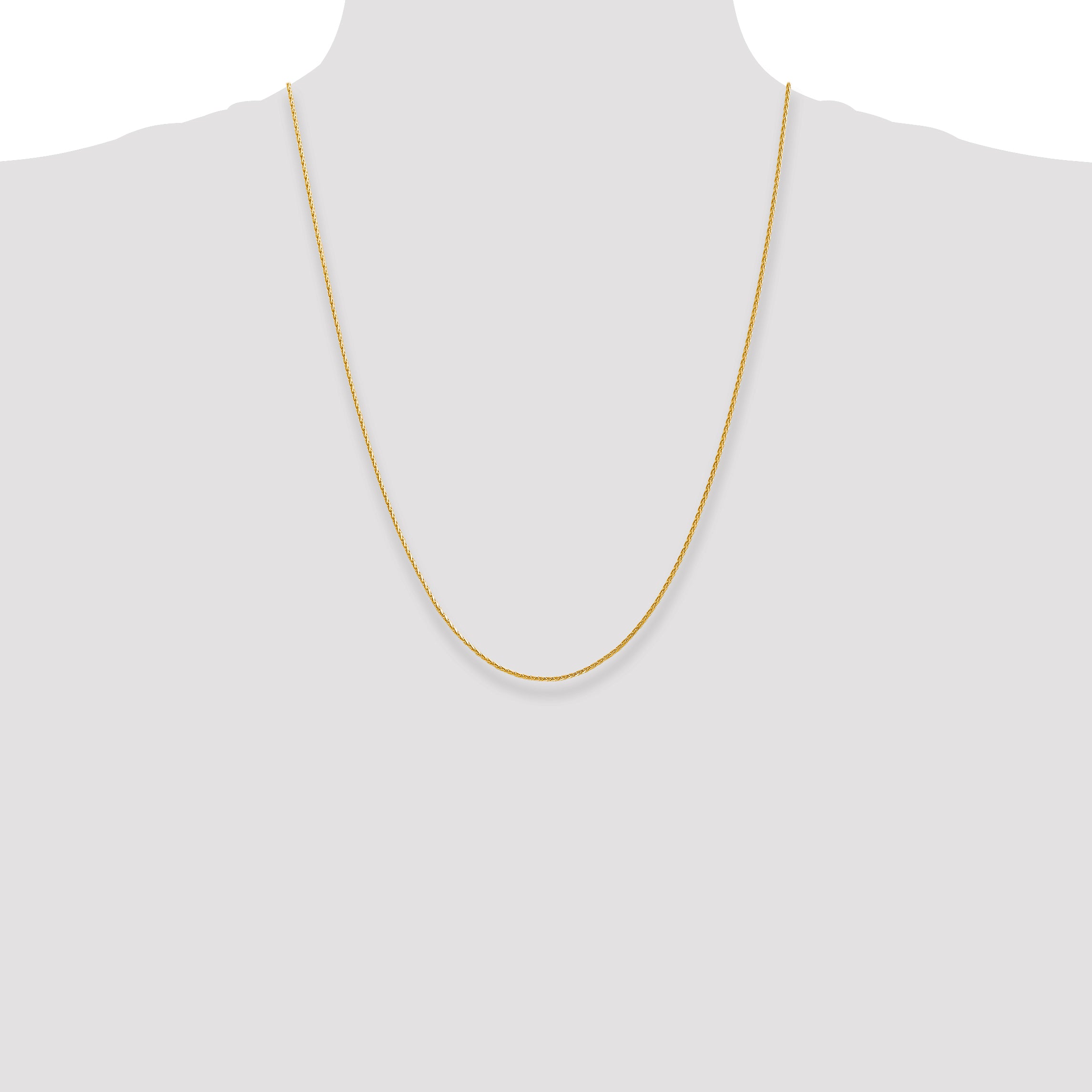 14K 10 inch 1.5mm Diamond-cut Parisian Wheat with Lobster Clasp Anklet PEN276