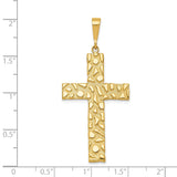 14k Nugget Style Cross Pendant C1464