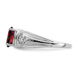 14k White Gold 7x5mm Oval Garnet ring Y4686GA