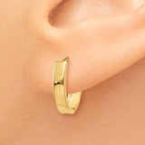 14k Polished Hinged Hoop Earrings TL559