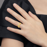 14k Polished Twisted Dome Ring C1560