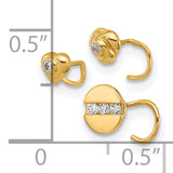 14K 22 Gauge CZ Heart / Flower / Circle 3-piece Nose Post Set BD151SET