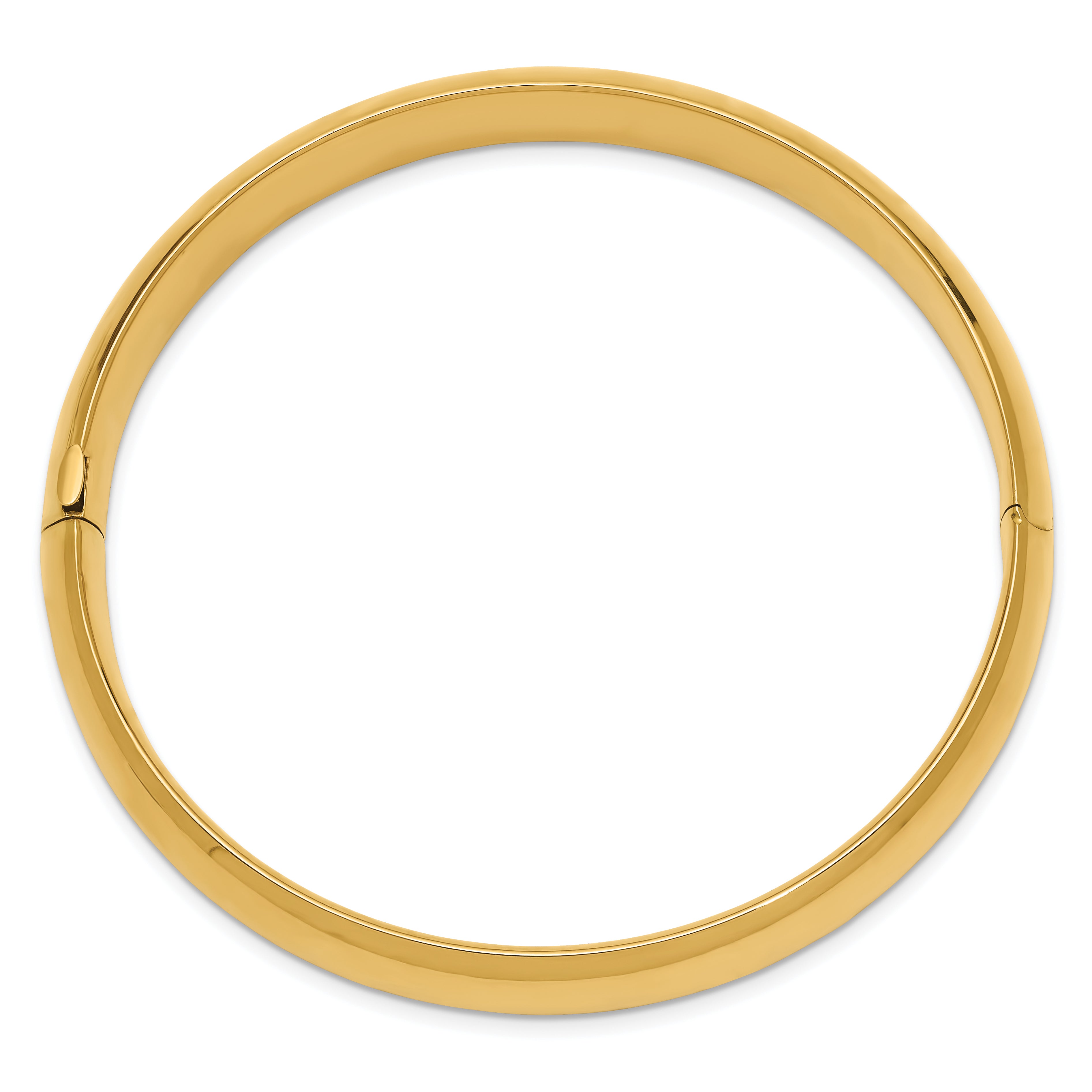14k 7/16 Oversize High Polished 10.00mm Hinged Oval Bangle Bracelet HP7/16O