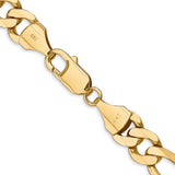 14K 26 inch 8.75mm Flat Figaro with Lobster Clasp Chain FFL220