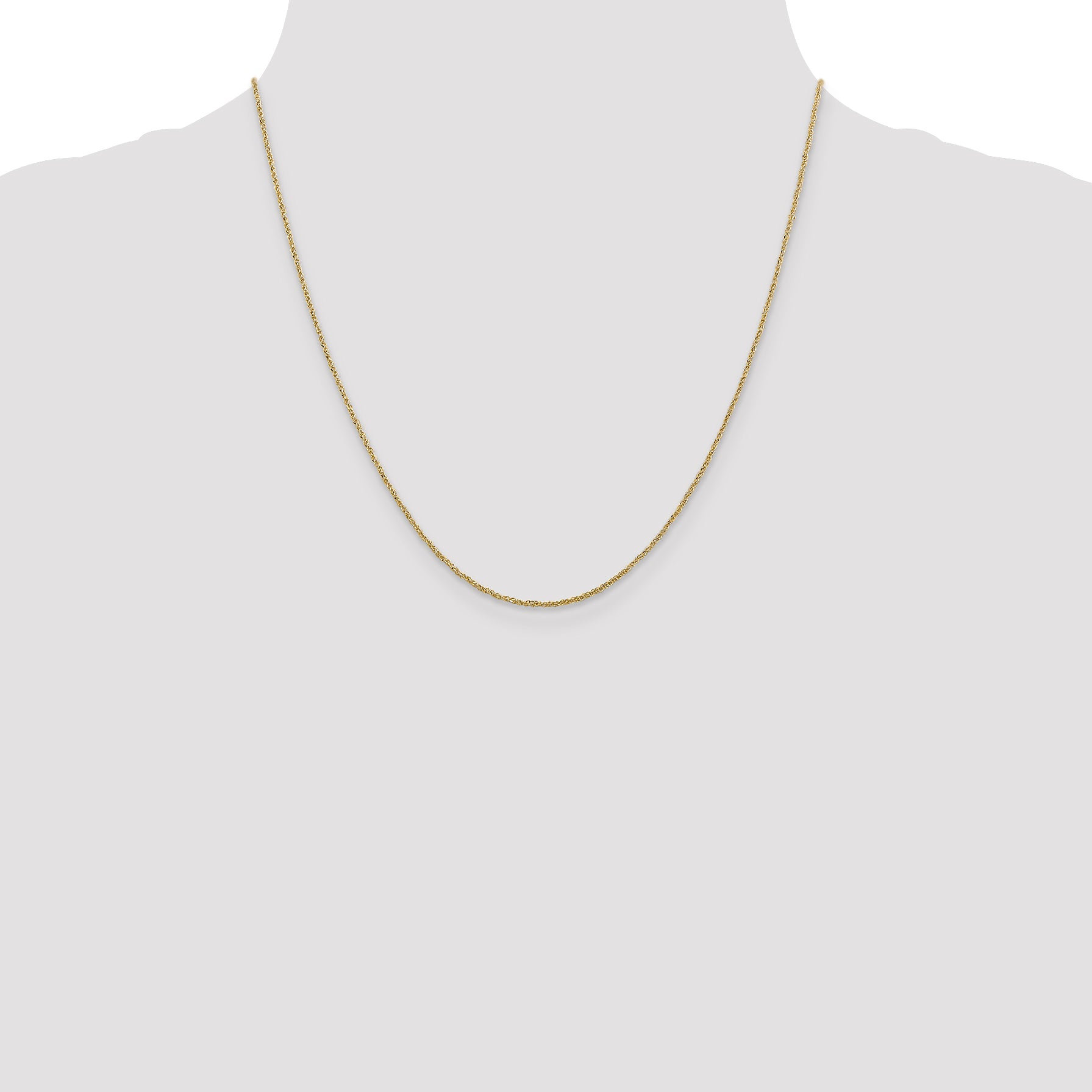 14K 14 inch 1.1mm Ropa with Spring Ring Clasp Chain RPA020